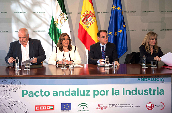 CEA, Junta de Andalucia y sindicatos firman el Pacto Andaluz por la Industria